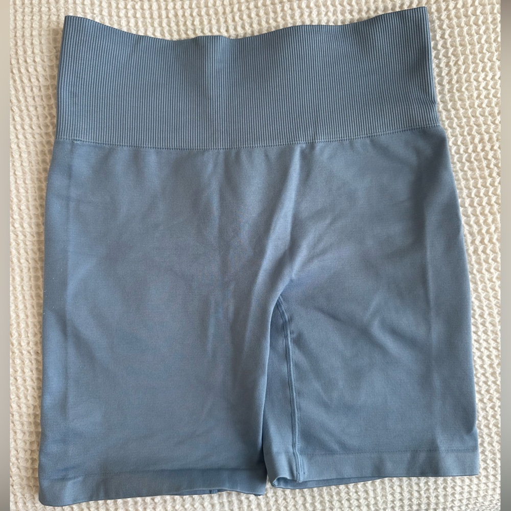 Aritzia TNA Light Blue Biker Shorts